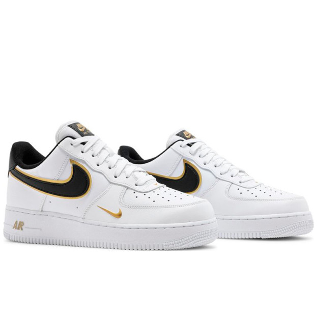 Nike Air Force 1 Low '07 Double Swoosh White Metallic Gold DA8481-100