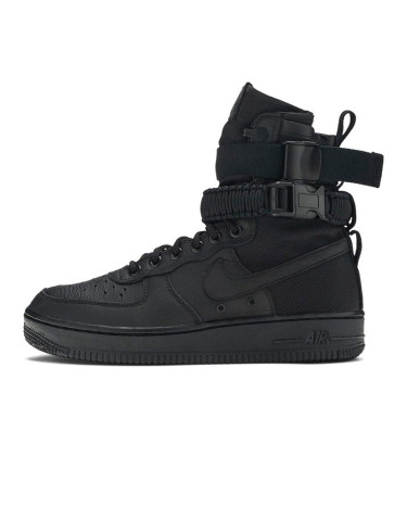 Sneakers Nike SF Air Force 1 High Triple Black 857872-002 (10552)