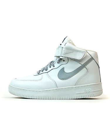 Sneakers Nike Air Force 1 High White Reflective Winter С МЕХОМ (2350259)
