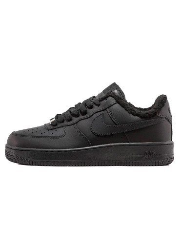 Кроссовки Nike Air Force 1 Low Black Winter С МЕХОМ (2350260)