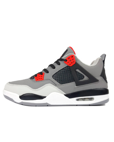 Sneakers Jordan 4 Retro Grey Red Termo Winter С ФЛИСОМ (2350274)