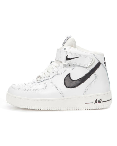 Sneakers Nike Air Force 1 High White Black Winter С МЕХОМ (2350279)