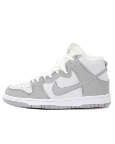Sneakers Nike SB Dunk High Grey White Winter С МЕХОМ (2350280)