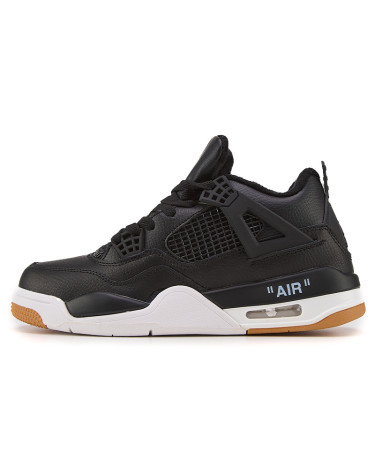 Кроссовки Jordan 4 Black White Gum С МЕХОМ (2355373)