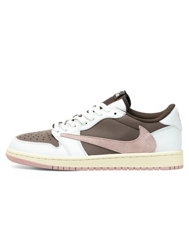 Sneakers Jordan 1 Low x Travis Scott White Brown Pink (2355836)