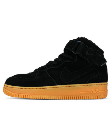 Кроссовки Nike Air Force 1 High Black Gym С МЕХОМ (2356201)