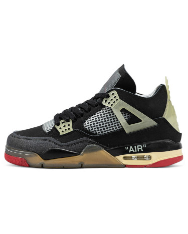 Кросівки Jordan Retro 4 Black Red Grey (2357397)