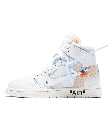 Sneakers Jordan 1 Retro High Off-White White AQ0818-100 (55655)