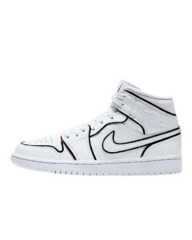 Sneakers Jordan 1 Mid Iridescent Reflective White CK6587-100 (56114)
