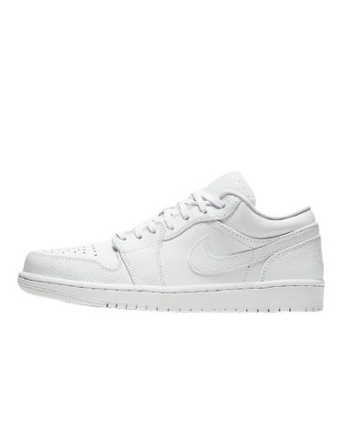 Sneakers Jordan 1 Low Triple White Tumbled Leather 553558-130 (56141)