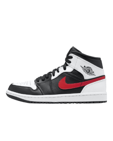 Кросівки Jordan 1 Mid Black Chile Red White 554724-075 (56220)