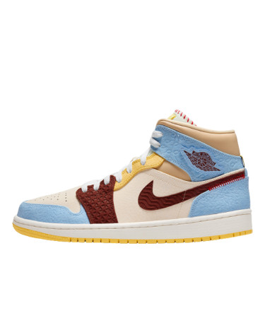 Sneakers Jordan 1 Mid SE Fearless Maison Chateau Rouge CU2803-200 (56222)