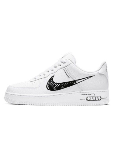 Кроссовки Nike Air Force 1 Low Sketch White Black CW7581-101 (56428)