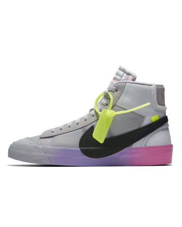 Кроссовки Nike Blazer Mid Off-White Wolf Grey Serena Queen AA3832-002 (56456)