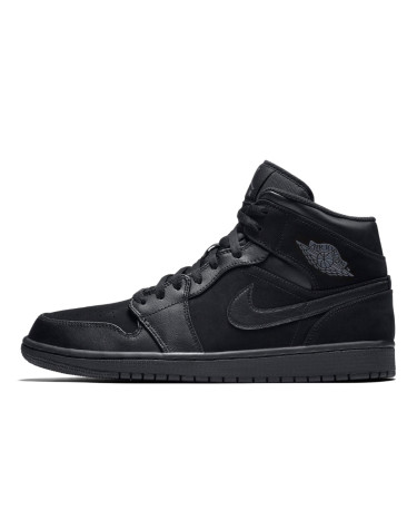 Кросівки Jordan 1 Mid Triple Black 554724-050 (56566)