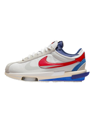 Sneakers Nike Zoom Cortez SP sacai White University Red Blue DQ0581-100 (57157)